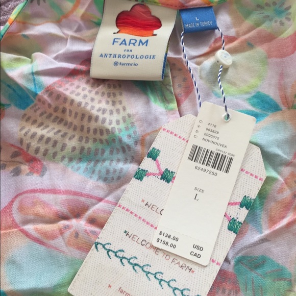 ANTHROPOLOGIE Farm Rio Rainforest Wrap Blouse - Picture 7 of 7